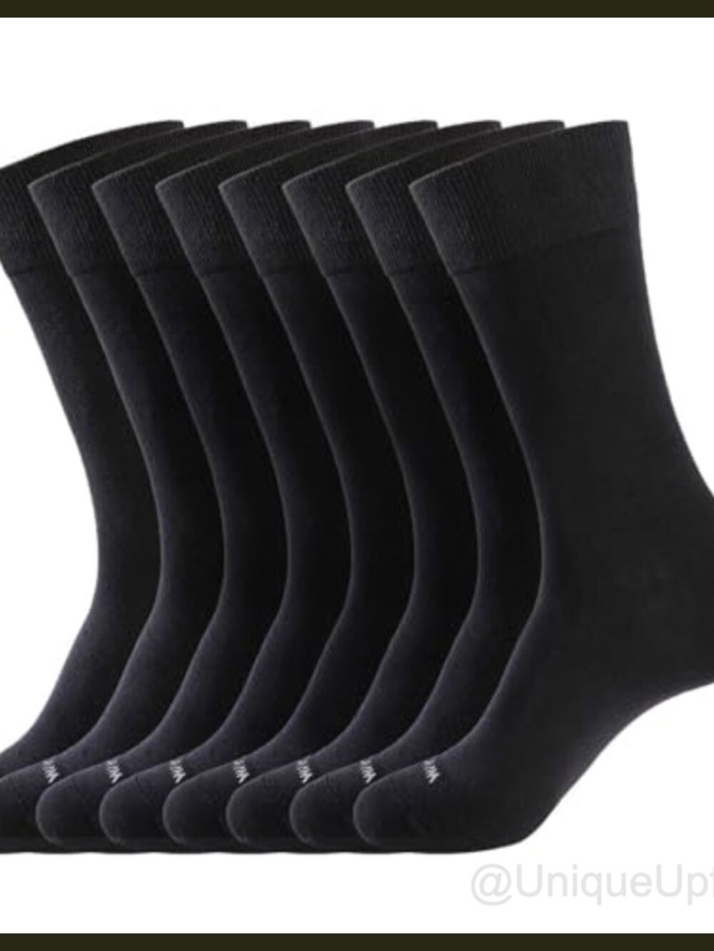 Mens Cotton Dress Socks Thin Lightweight Breathable Crew 8 Pairs